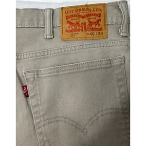 Levis 517 Bootcut Jeans Mens 40x34 Tan Khaki Stretch Denim Pants 517-0212